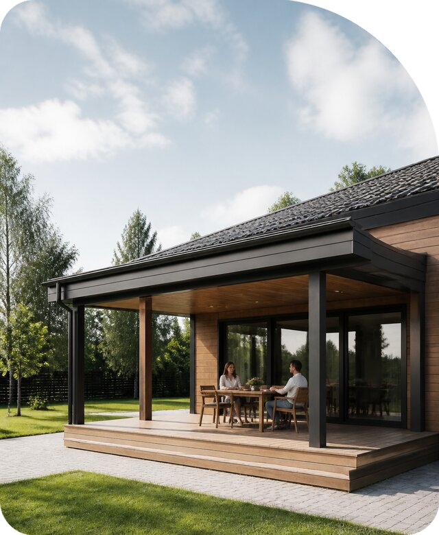 Летняя веранда под ключ в Кольчугине по цене от 122052 р. | РадиДОМА-Кль